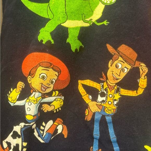 DISNEY PIXAR All Characters Colorful-BLACK Tee Shirt Medium EUC - Picture 3 of 9